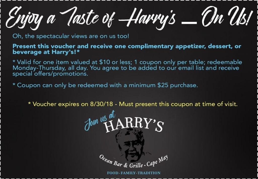 Coupon Download Harry's Bar and Grille