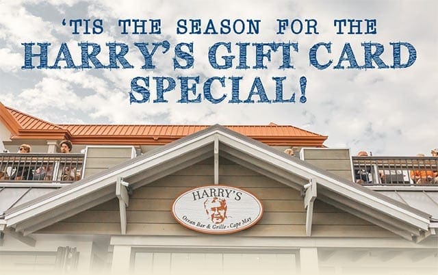 Harry's gift card special banner