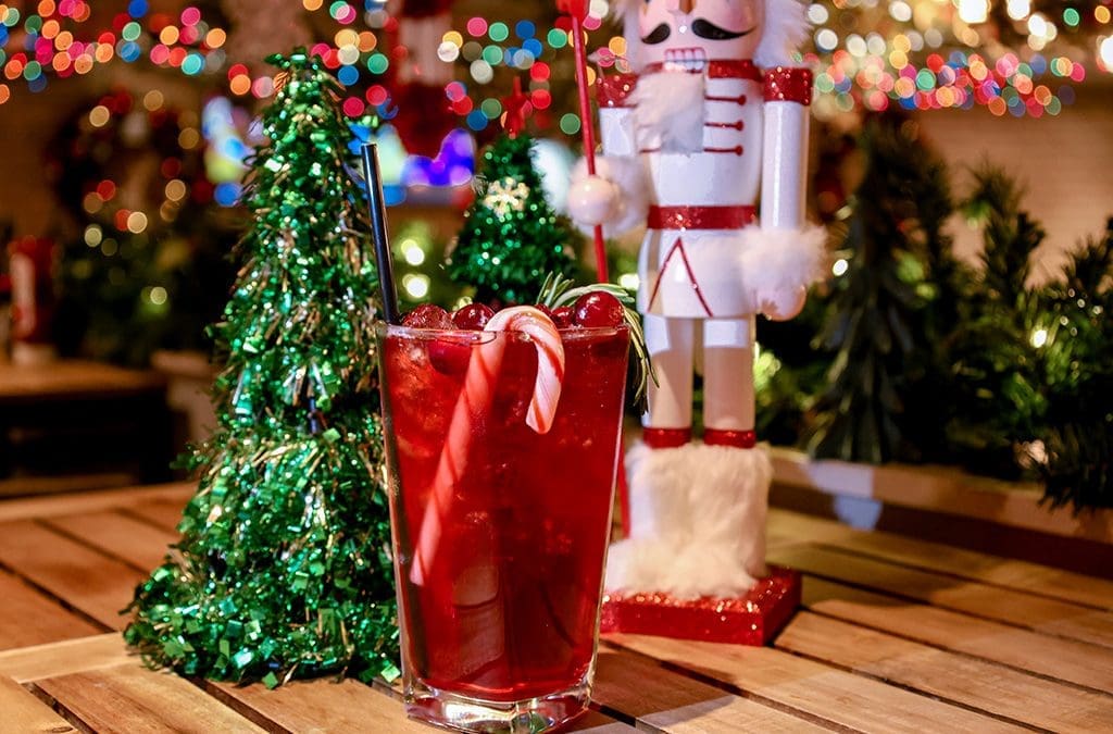 Harrys Cape May Candy Cane Crush Cocktail Photo of Candy Cane Crush Cocktail with Christmas toy soldier